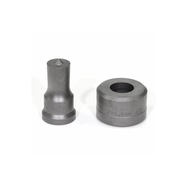 Edwards Punch And Die Set, Round, 21 Mm Punch, 218 Mm Die Sizes Included, 2 Piece, For Use With Standard - PDM21