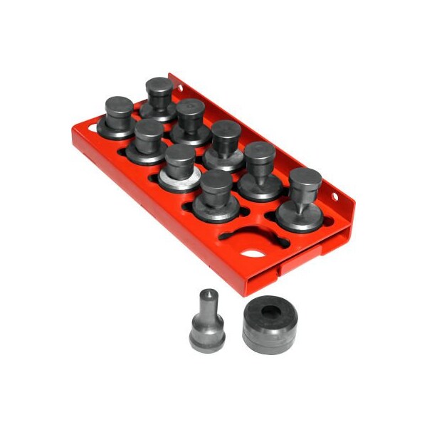 Edwards Mfg Co. Edwards Round Punch & Die Set with Punch & Die Tray, 10 Piece - PD1500