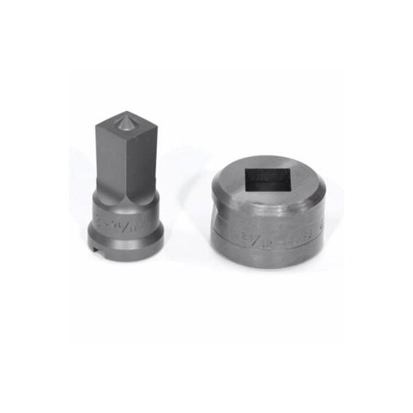Edwards Punch And Die Set, Squared, 1116 In Punch, 2332 In Die Sizes Included, 2 Piece, For Use With - PDSQ11/16
