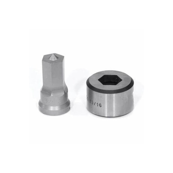 Edwards Punch And Die Set, Hex, 2532 In Punch, 1316 In Die Sizes Included, 2 Piece, For Use With - PDH25/32
