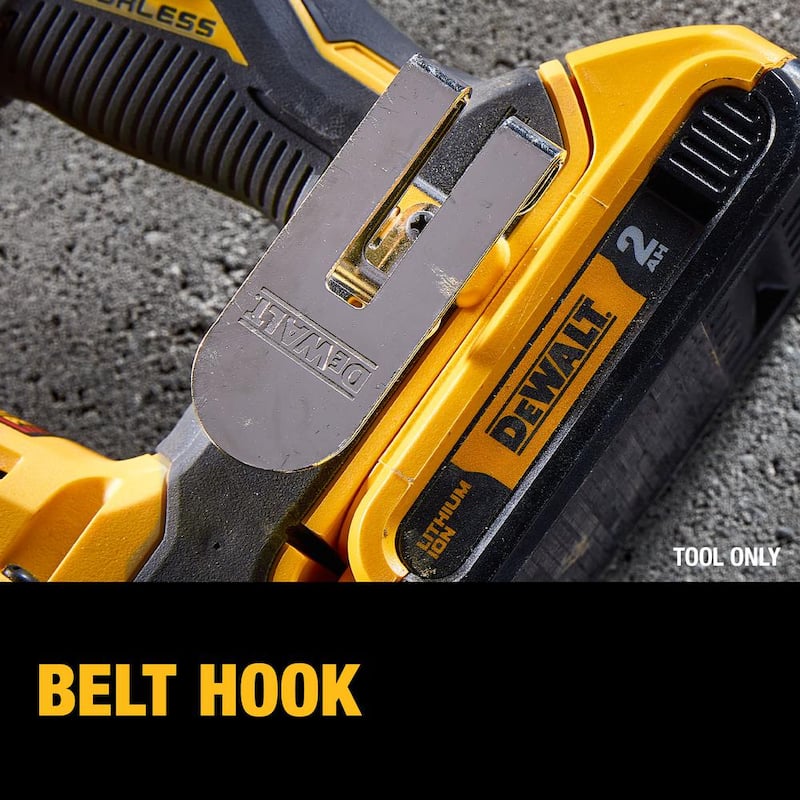 DEWALT ATOMIC 20V MAX Juego de combo inalámbrico de iones de litio (2 herramientas) y taladro percutor de 5/8 pulgadas con (2) baterías de 2Ah, cargador y bolsa - DCK225D2WCH172B