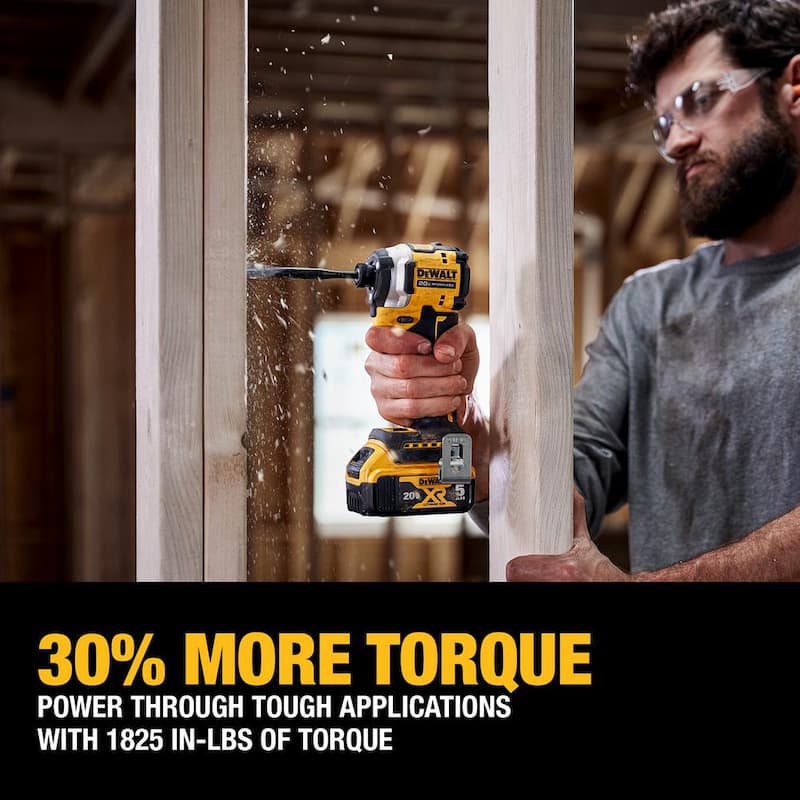 Kit combinado inalámbrico DEWALT ATOMIC 20V MAX de iones de litio (2 herramientas) y destornillador de impacto de 1/4 de pulgada con (2) baterías de 2 Ah, cargador y bolsa - DCK225D2WCF850B