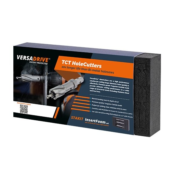 Versadrive HMT TCT HoleCutter Set: 9/16, 11/16, 13/16, 15/16, 1-1/16 in. - 101030-INSET2