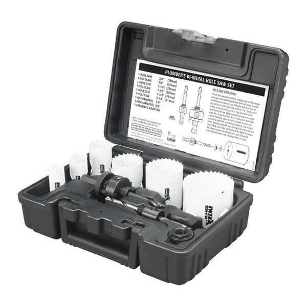 Xtreme Blu-Mol Plumber Bi-Metal Hole Saw Kit, 9 pcs. - D9592