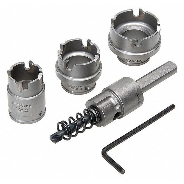 Greenlee Hole Cutter Kit, 6 PC, Tungsten Carbide - 655