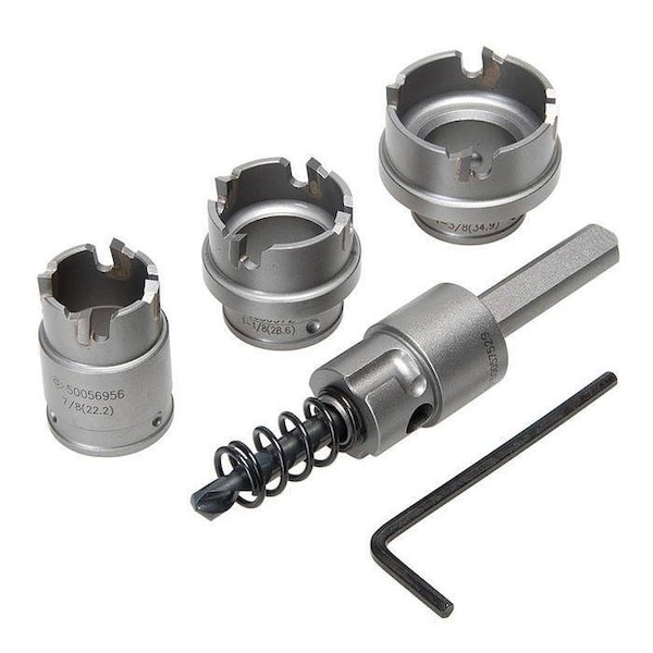 Greenlee Hole Cutter Kit, 6 PC, Tungsten Carbide - 655