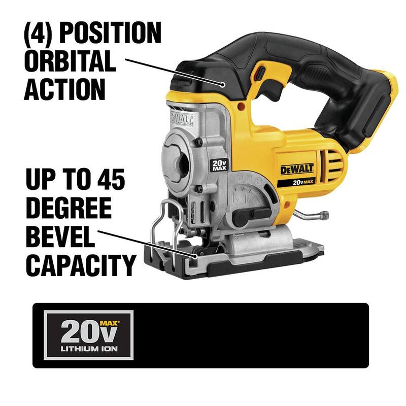 Kit combo inalámbrico de 2 herramientas DEWALT 20V MAX de iones de litio y sierra de calar inalámbrica 20V MAX con (2) baterías POWERSTACK de 1.7Ah y cargador - DCK226E2WCS331B