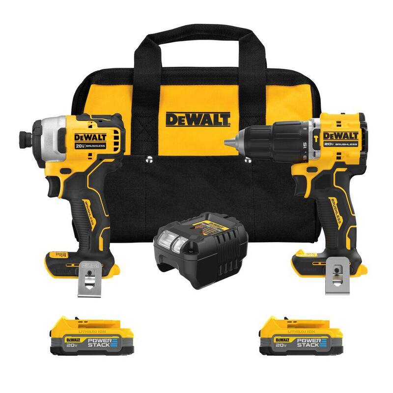 Kit combinado inalámbrico DEWALT 20V MAX de 2 herramientas con baterías de litio-ion y lijadora orbital aleatoria de 5 pulgadas con (2) baterías POWERSTACK de 1.7Ah y cargador - DCK226E2WCW210B