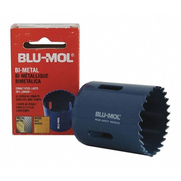Blu-Mol 3-3/8" Bi-Metal Hole Saw HSSE-Co8 1-7/8" Depth - 554