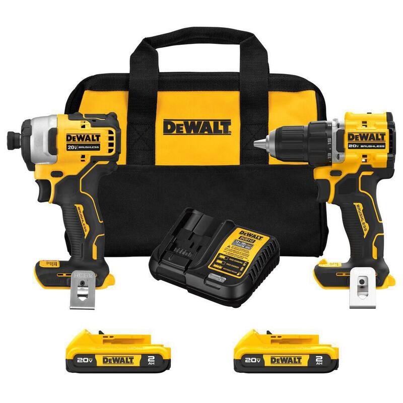 Kit combinado inalámbrico DEWALT ATOMIC de 20 voltios MAX de iones de litio (2 herramientas) y herramienta oscilante con (2) baterías de 2Ah y (1) de 1.5Ah - DCK225D2WS356C1.