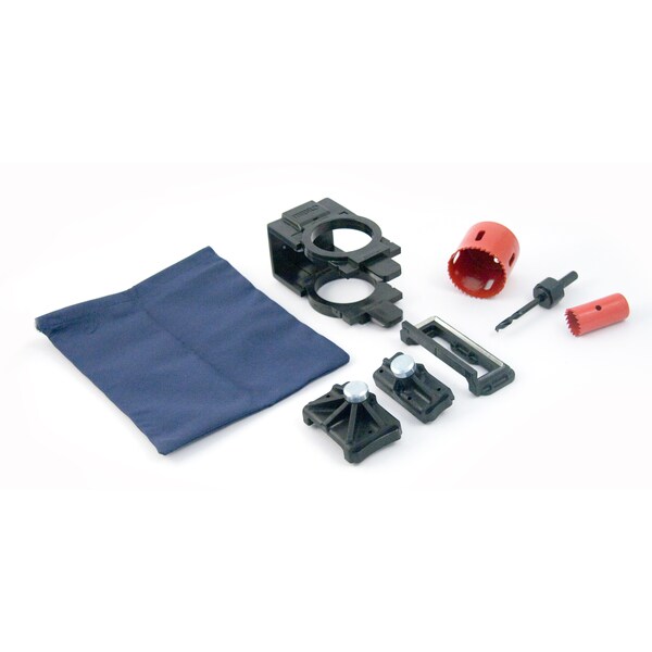 Mibro Carbon Steel Door Lock and Hinge Installation Kit for Wood Doors - 366291