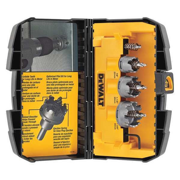 Dewalt 3 Pc. Metal Cut Carbide Holesaw Set - DWACM1802