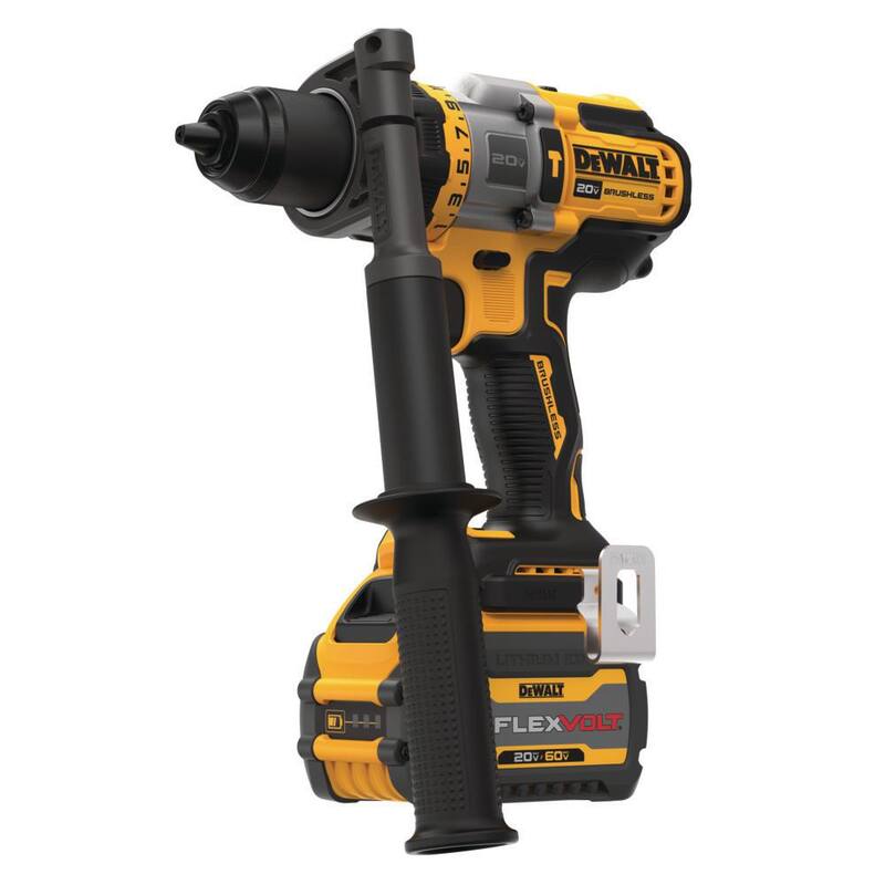 DEWALT 20V MAX Juego de Combo de Taladro/Atornillador inalámbrico sin escobillas con martillo con FLEXVOLT y juego de brocas negras y doradas (21 piezas) - DCK2100D1TW1181