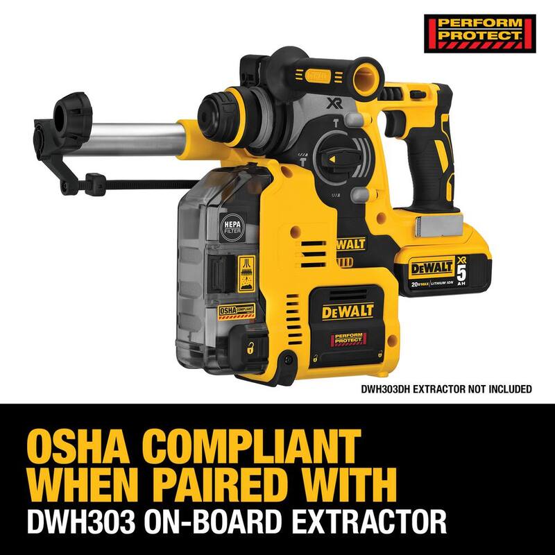 Kit combinado inalámbrico DEWALT 20V MAX XR Hammer Drill y ATOMIC Impact Driver (2 herramientas) y Martillo Rotativo con (2) Baterías de 4 Ah - DCK2050M2WCH273