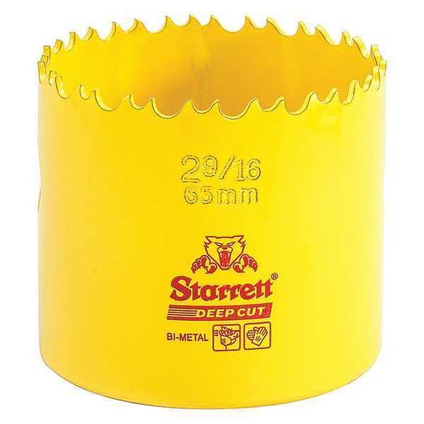 Starrett Bi-Metal Fast Cut Hole Saw 2-9/16" (65mm), Primary Saw Application: Wood, Metal and Steel - DCH0296-G