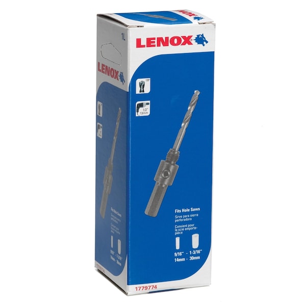 Lenox Lenox 1.3 in. L Hole Saw Extension 1.3 in. 0.6 in. 1/2 in. Hex 1 pc - 1779774