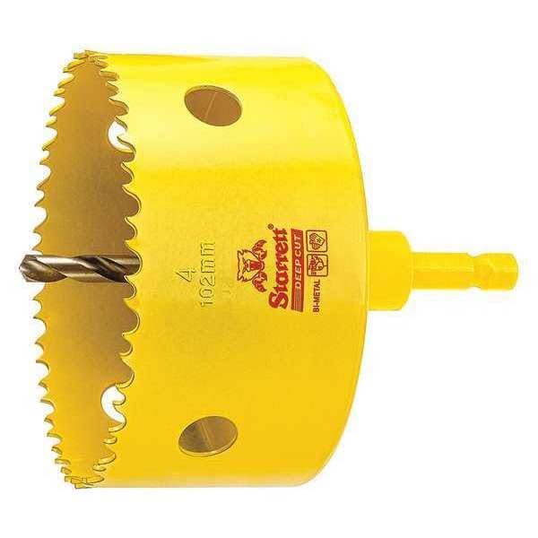 Starrett 4" (102mm) Bi-Metal HSS Hole Saw with Arbor - ADCH0400