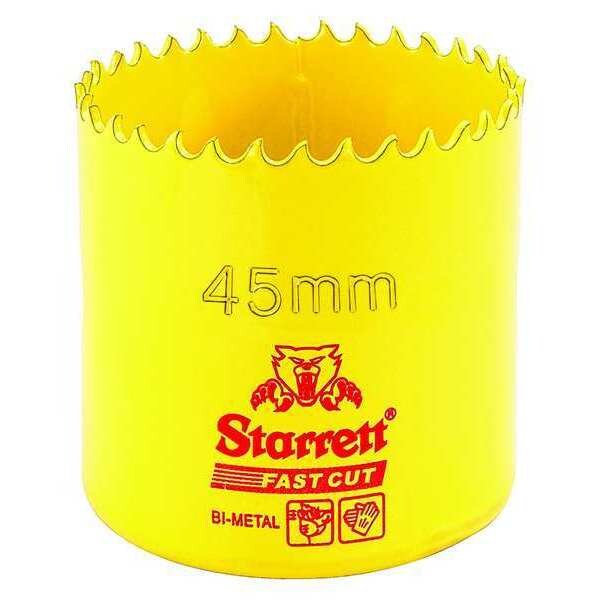 Starrett 45mm Fast Cut Metric Hole Saw Bi-Metal HSS - FCH045M-G