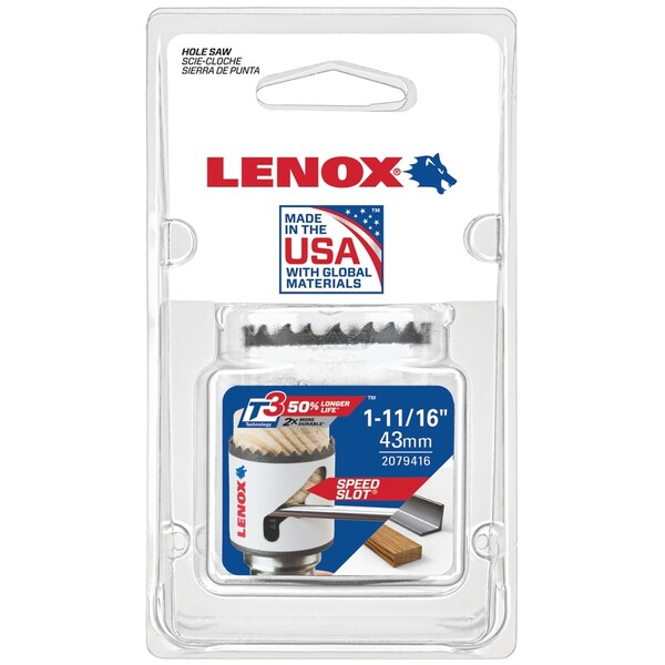 Lenox Lenox Speed Slot 1-11/16 in. Bi-Metal Hole Saw 1 pc - 2079416