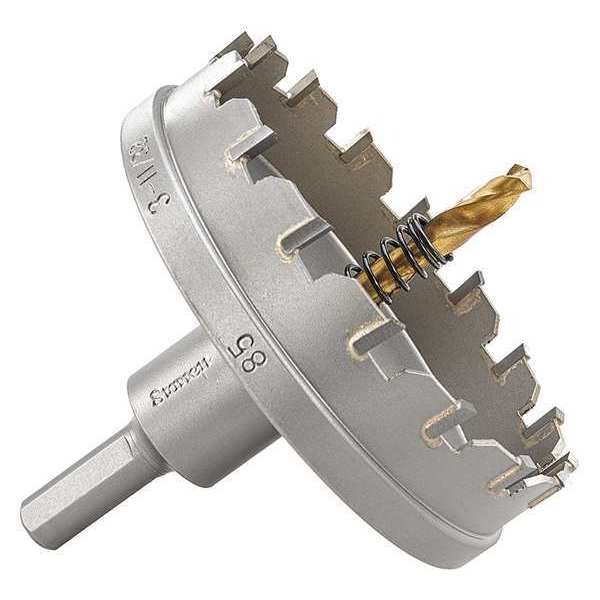 Starrett Carbide Tipped Hole Saw, 3-11/32", 85mm - SM85