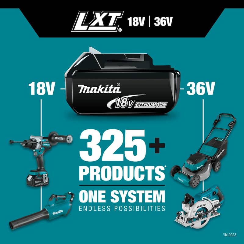 Kit compacto de dos piezas inalámbrico de iones de litio 18V LXT de Makita 1.5 Ah (Destornillador-Taladro/Atornillador de Impacto) - CT225SYX