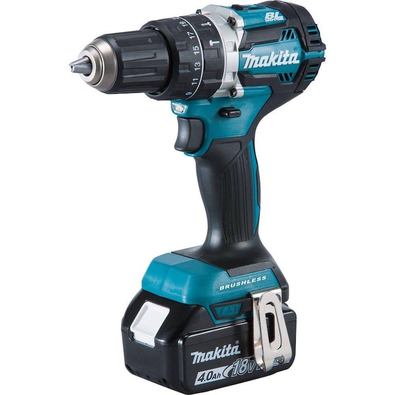 Equipo combo Makita 18V LXT de taladro percutor inalámbrico con tecnología Brushless y destornillador de impacto (2 herramientas) con (2) baterías de 4Ah, maleta - XT269M