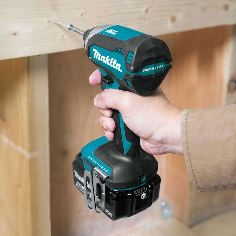 Kit de Combinación Inalámbrico sin Escobillas de Litio-ion de 18V LXT de Makita, 2 Piezas con Taladro/Destornillador de Impacto de 3.0Ah - XT281S