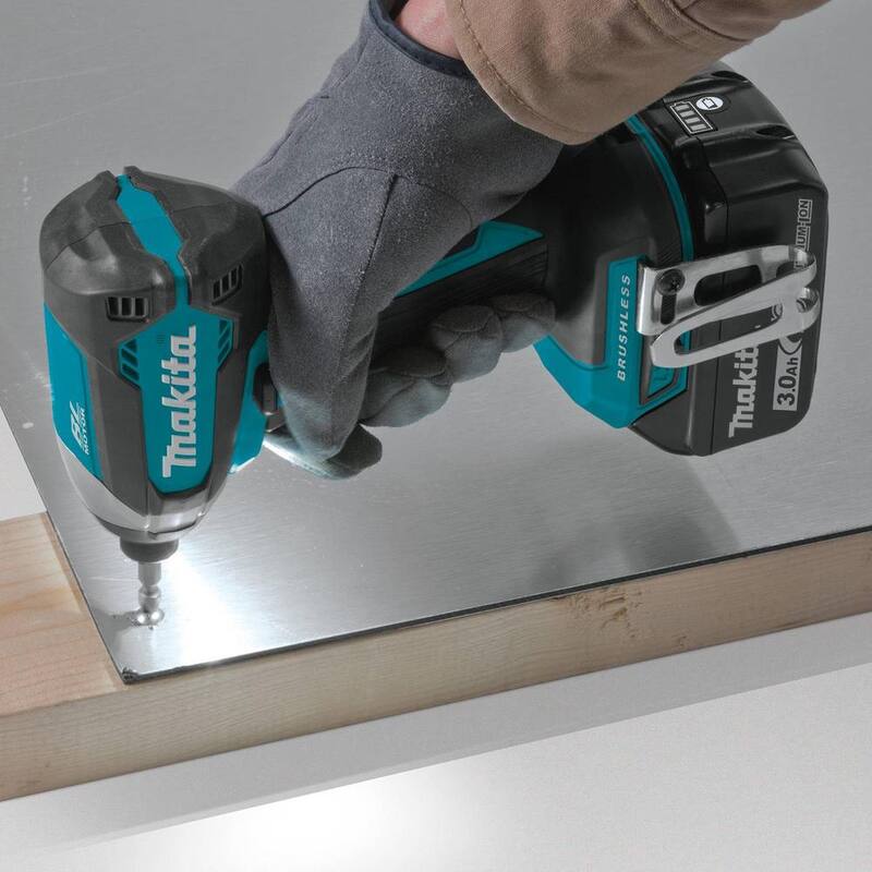 Kit de Combinación Inalámbrico sin Escobillas de Litio-ion de 18V LXT de Makita, 2 Piezas con Taladro/Destornillador de Impacto de 3.0Ah - XT281S