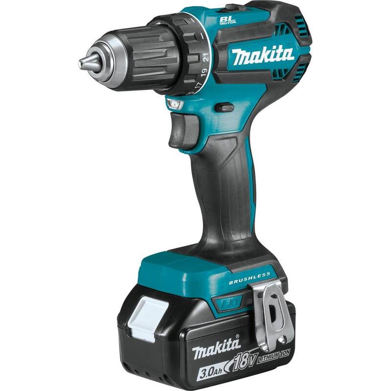 Kit de Combinación Inalámbrico sin Escobillas de Litio-ion de 18V LXT de Makita, 2 Piezas con Taladro/Destornillador de Impacto de 3.0Ah - XT281S
