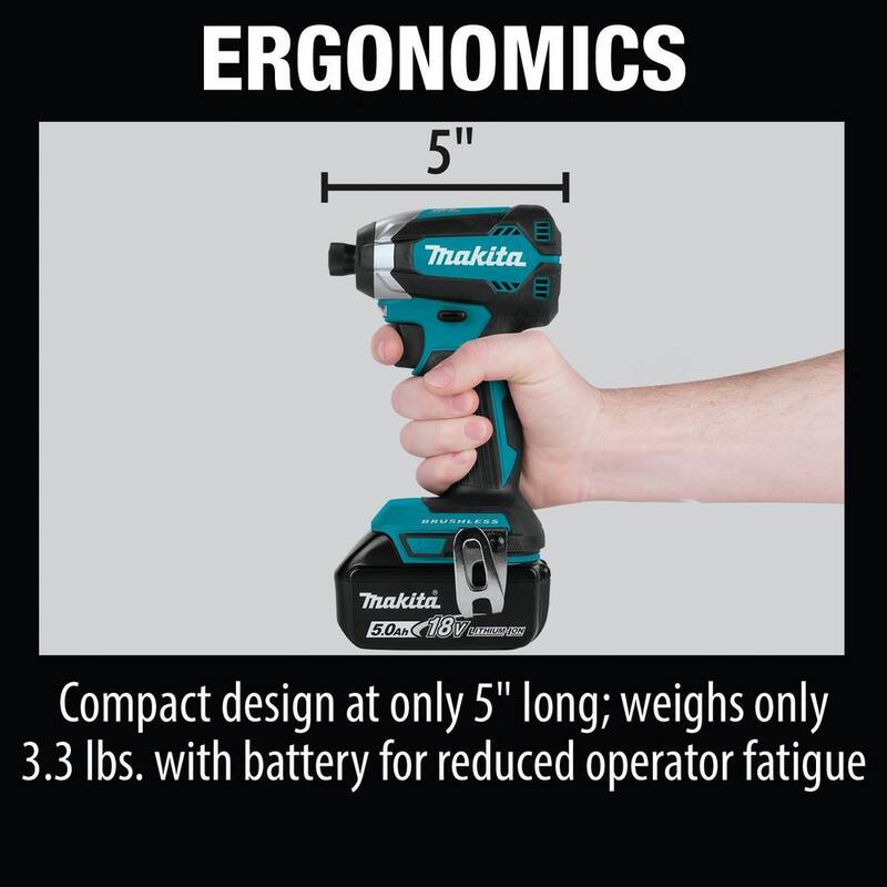 Kit combinado inalámbrico de 2 piezas con martillo perforador y destornillador de impacto de 18V LXT de litio-ion sin escobillas Makita 5.0 Ah - XT269T.