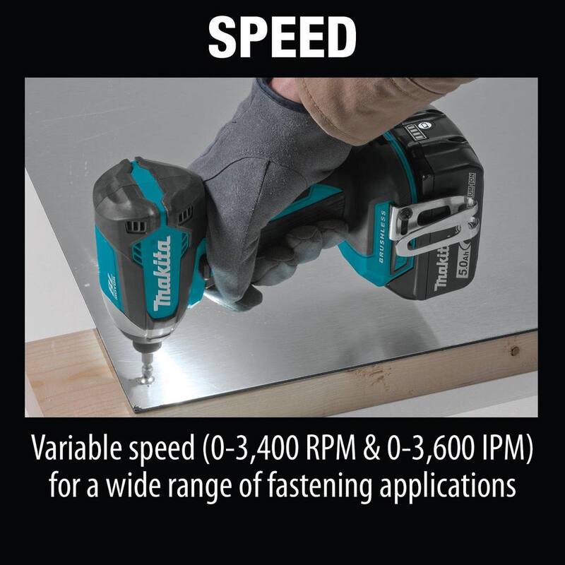 Kit combinado inalámbrico de 2 piezas con martillo perforador y destornillador de impacto de 18V LXT de litio-ion sin escobillas Makita 5.0 Ah - XT269T.