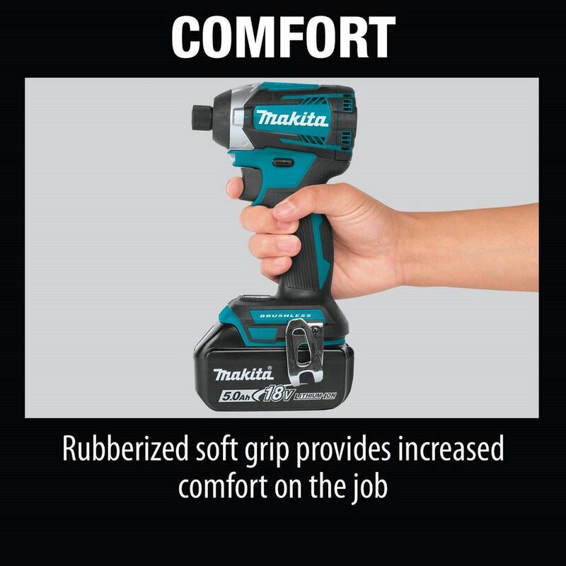 Juego combinado inalámbrico sin escobillas de 2 piezas de 18 voltios LXT de ion de litio de Makita (taladro percutor/destornillador de impacto) 5.0 Ah - XT296ST