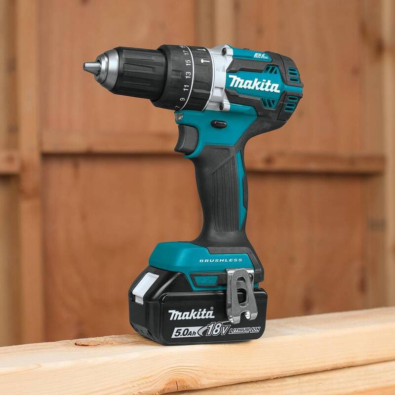 Juego de Combo sin escobillas inalámbrico de litio Makita 18V LXT con taladro de martillo/destornillador de impacto/sierra circular/linterna - XT446T