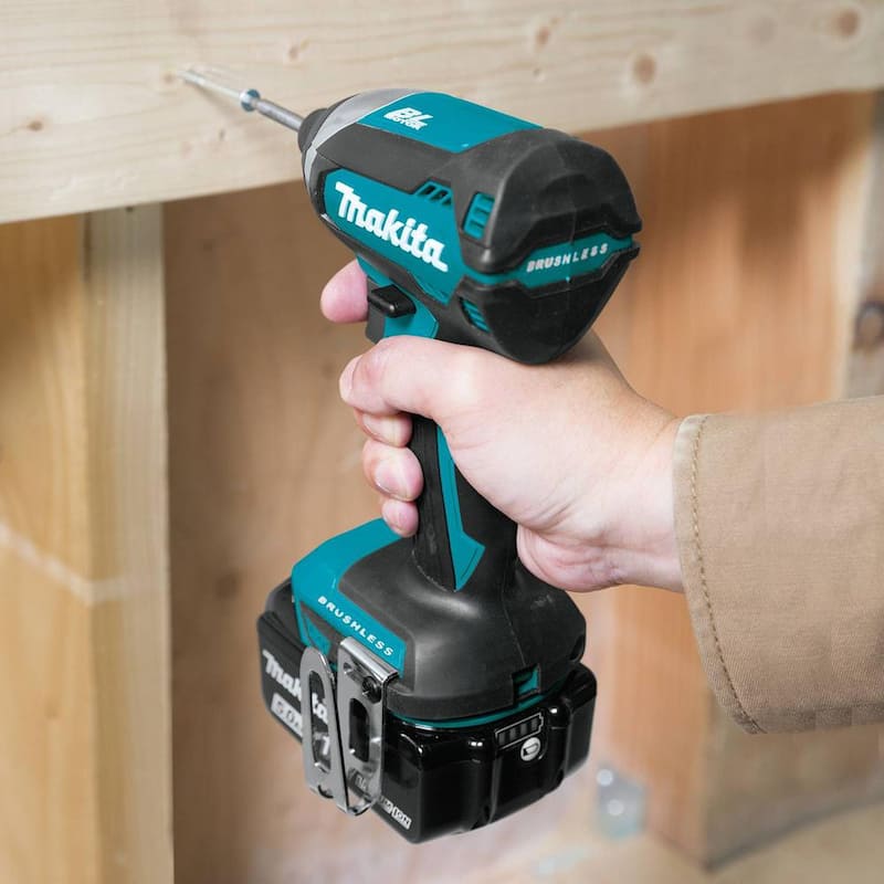 Juego de Combo sin escobillas inalámbrico de litio Makita 18V LXT con taladro de martillo/destornillador de impacto/sierra circular/linterna - XT446T