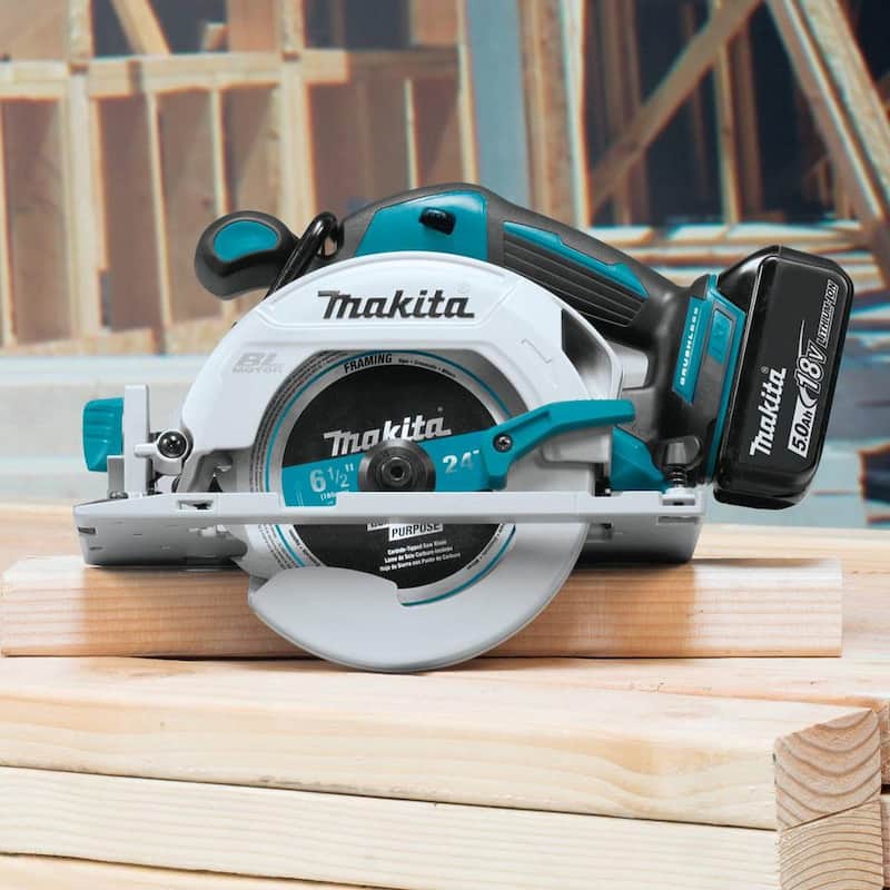 Juego de Combo sin escobillas inalámbrico de litio Makita 18V LXT con taladro de martillo/destornillador de impacto/sierra circular/linterna - XT446T