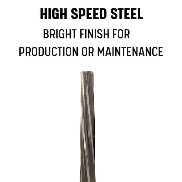 Drill America #2/0 HSS Spiral Flute Taper Pin Reamer - DWRRTPS2/0