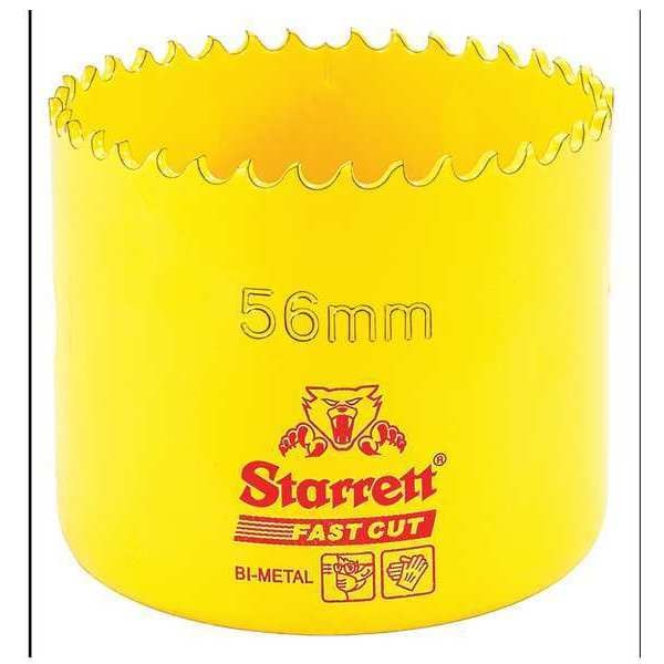 Starrett 56mm Fast Cut Metric Hole Saw Bi-Metal HSS - FCH056M-G
