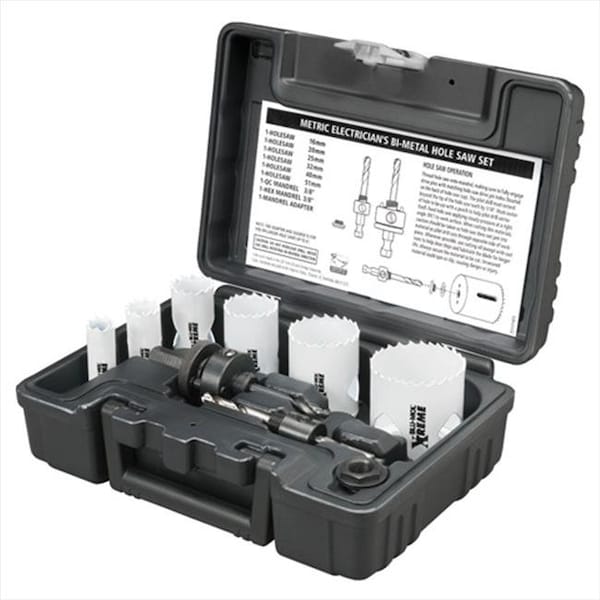 Disston Disston D9593M Blu-Mol Electrician S Metric Xtreme Bi-Metal Hole Saw Kit; 9 Pieces - D9593M