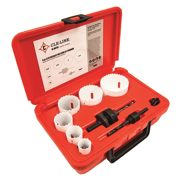 Cle-Line 9PC M42 Bi-Metal Electricians Hole Saw Kit 1887 Cle-Line - CHK04