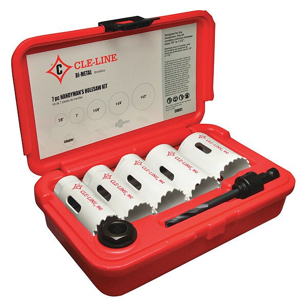 Cle-Line 7PC M42 Bi-Metal Handymans Hole Saw Kit 1887 Cle-Line - CHK01
