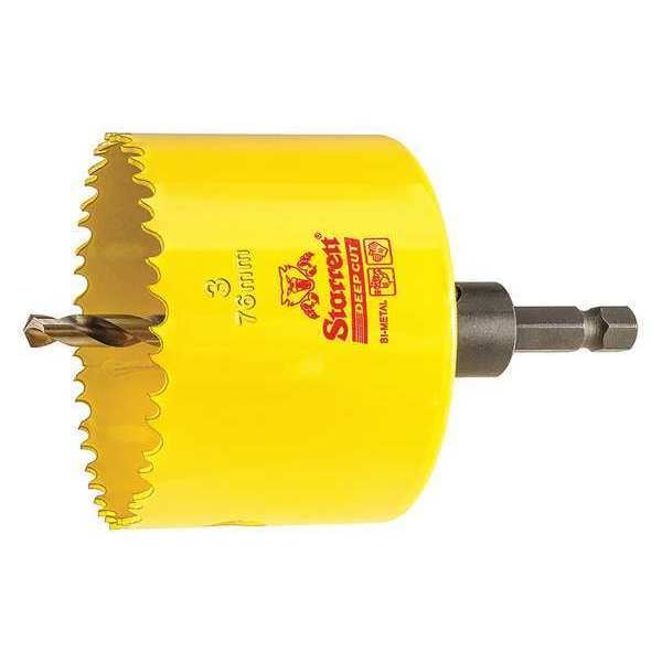 Starrett 3" (76mm) Bi-Metal HSS Hole Saw with Arbor - ADCH0300