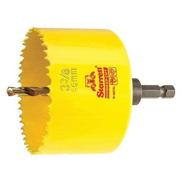 Starrett 3-3/8" (86mm) Bi-Metal HSS Hole Saw with Arbor - ADCH0338