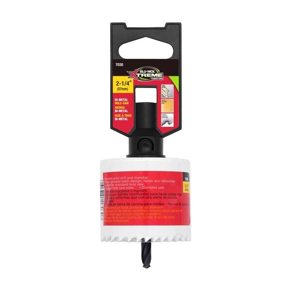 Blu-Mol Xtreme Blu-Mol Xtreme 2-1/4 in. Bi-Metal Hole Saw 1 pk - E0217030