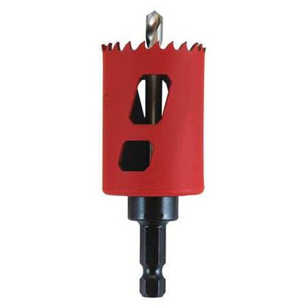 Captain Cold 2.5 in. Bi-Metal Attached Arbor Hole Saw, Silver - CA738342