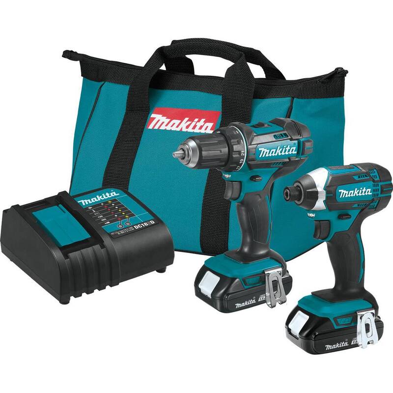 Kit combinado compacto de 2 piezas Makita 18V LXT de litio-ion con juego de llaves de impacto XPS SAE con estándar SA (10 piezas) - CT225SYX-E01672