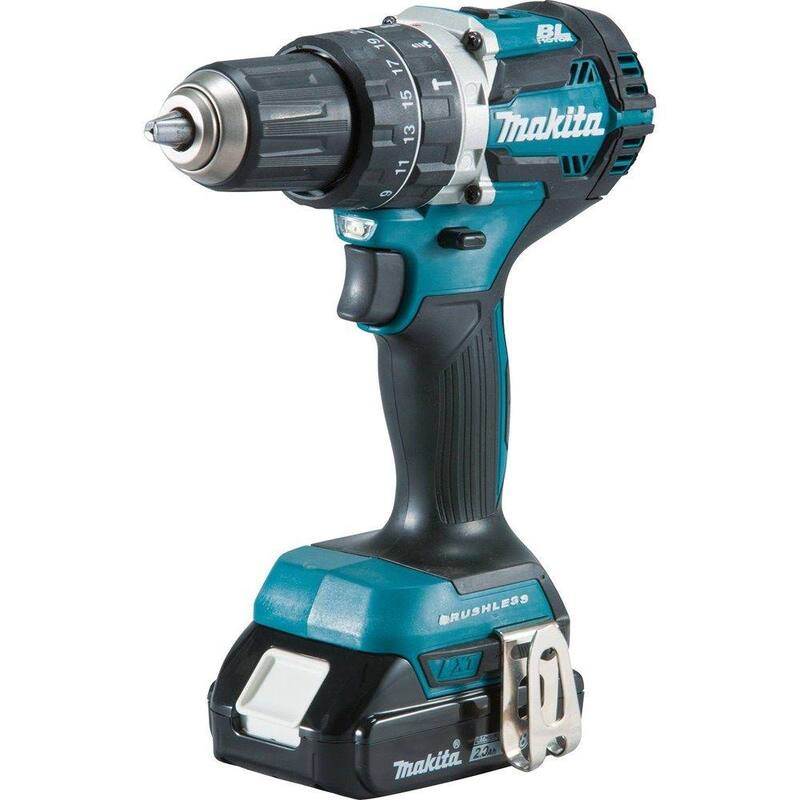Juego de Combo Compacto Brushless de 2 Piezas de 18V LXT con batería de iones de litio de Makita y Set de Brocas de Impacto de 35 Piezas Impact XPS - XT269R-E-01666