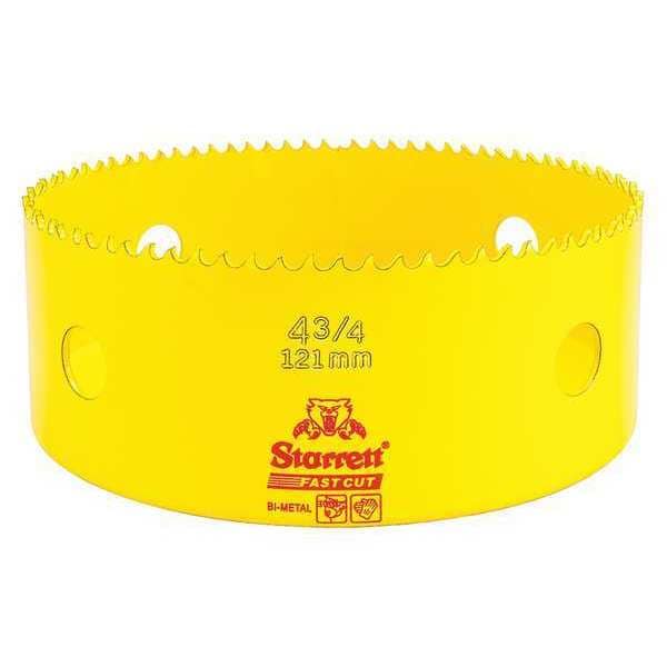 Starrett Bi-Metal Fast Cut Hole Saw 4-3/4" (121mm) - FCH0434-G