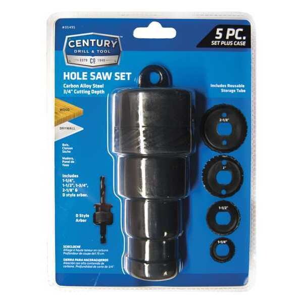 Century Drill & Tool Carbon Hole Saw Set 5 Pcs. - 05495