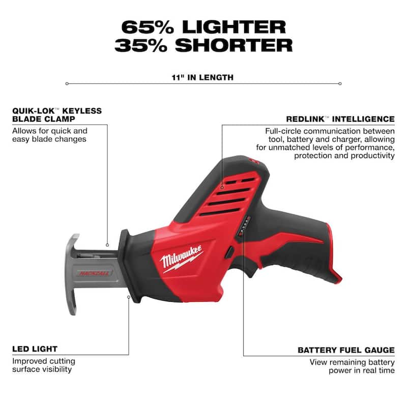 Juego de combinado inalámbrico de 4 herramientas Milwaukee M12 12V de iones de litio con (2) baterías compactas de 1.5Ah y cargador - 2497-24H