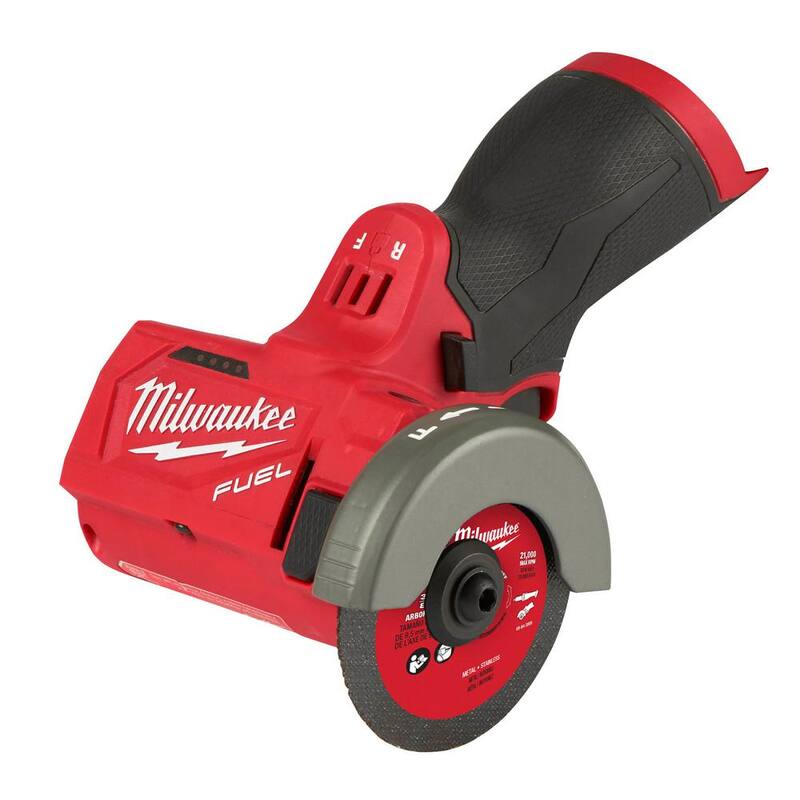 Juego combinado de taladro percutor inalámbrico y destornillador de impacto Milwaukee M12 FUEL de 12 voltios con tecnología de motor sin escobillas de iones de litio y sierra de corte - 3497-22-2522-20